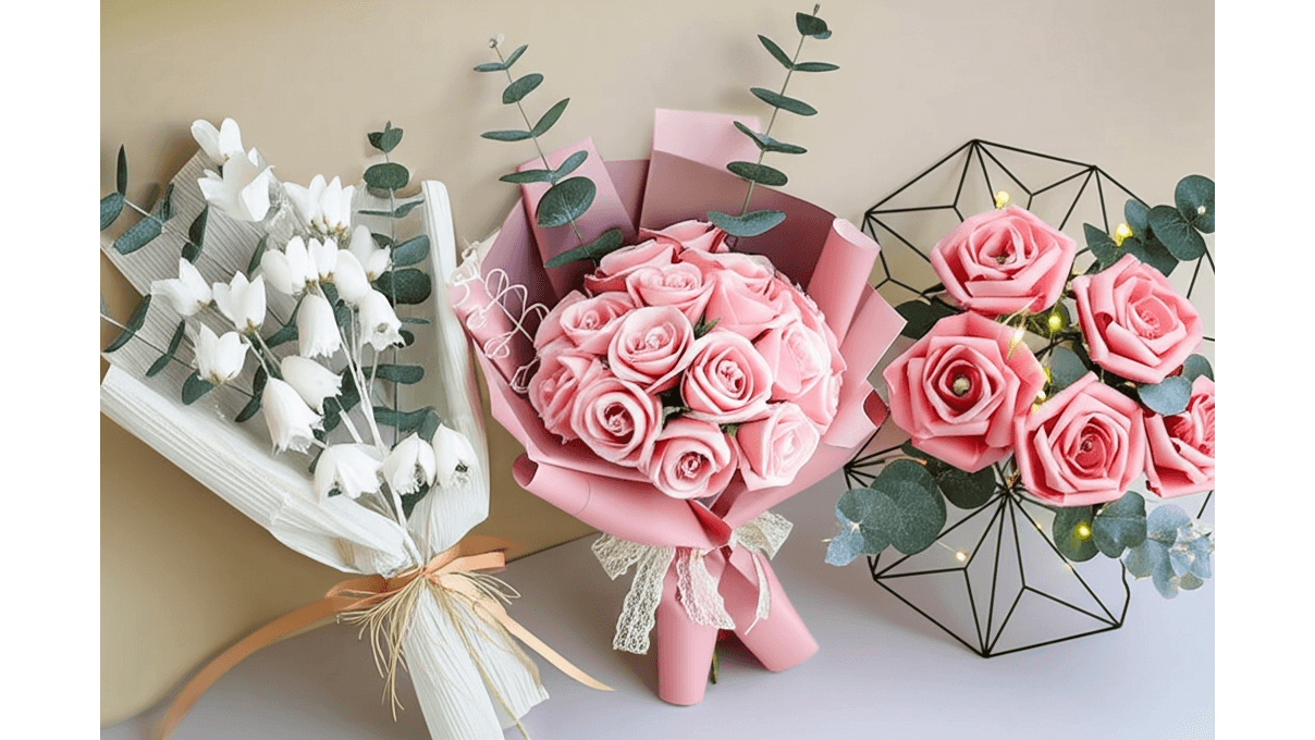 3種紙花花束設計風格_簡約_浪漫_現代_打造你的獨特風格