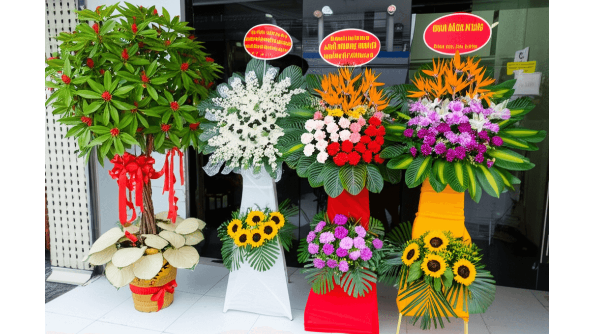 4款熱銷開幕花禮_金錢樹_蘭花_高架花籃_向日葵_價格與尺寸詳解