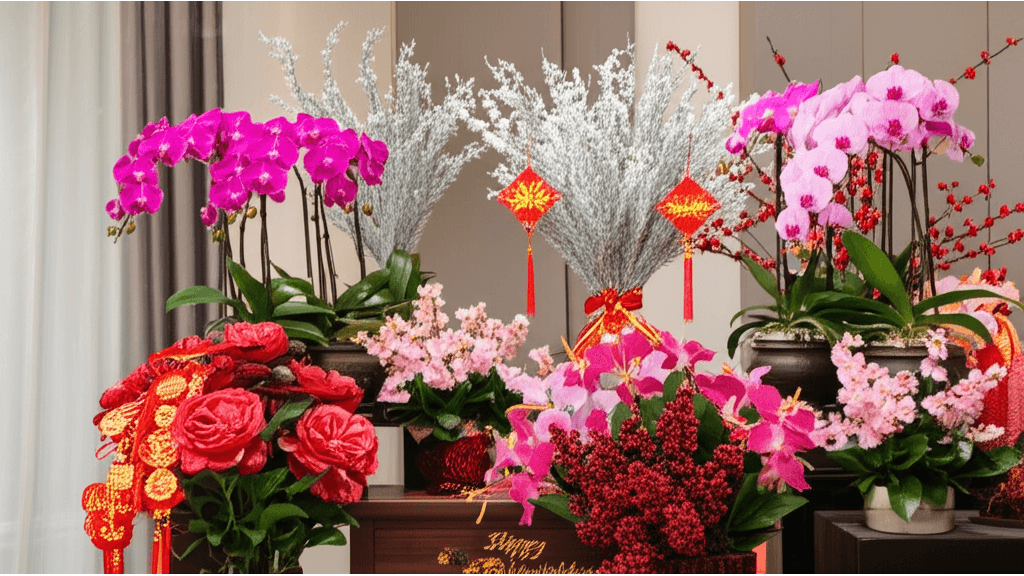 4種傳統吉祥花卉_蘭花_牡丹菊_銀柳_桃花的寓意與送禮建議