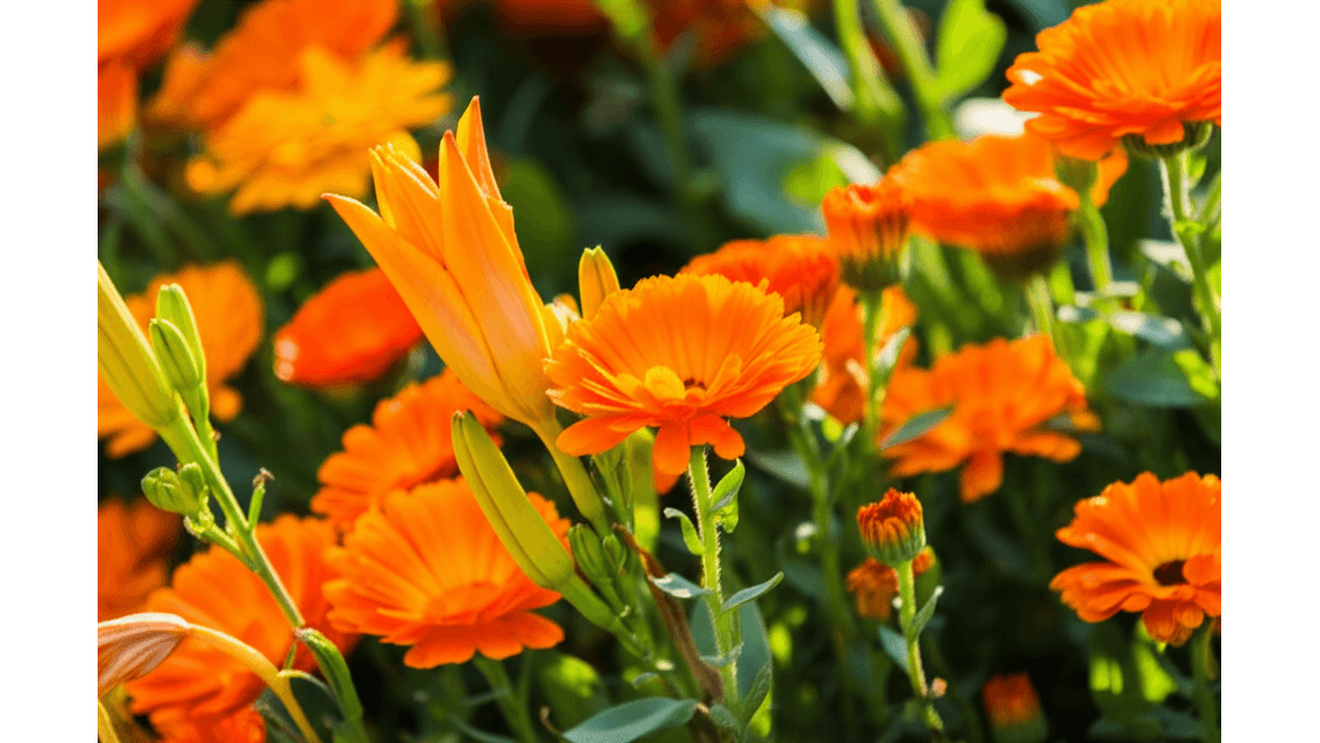 4種橘色花卉深度解析_萬壽菊_金盞花_百合_鬱金香的花期與價格
