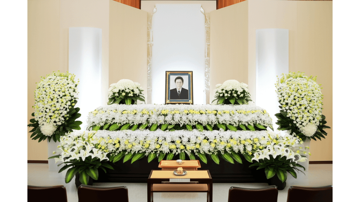 告別式佈置4大項目_牌樓_遺像_鮮花與硬體設備價格參考