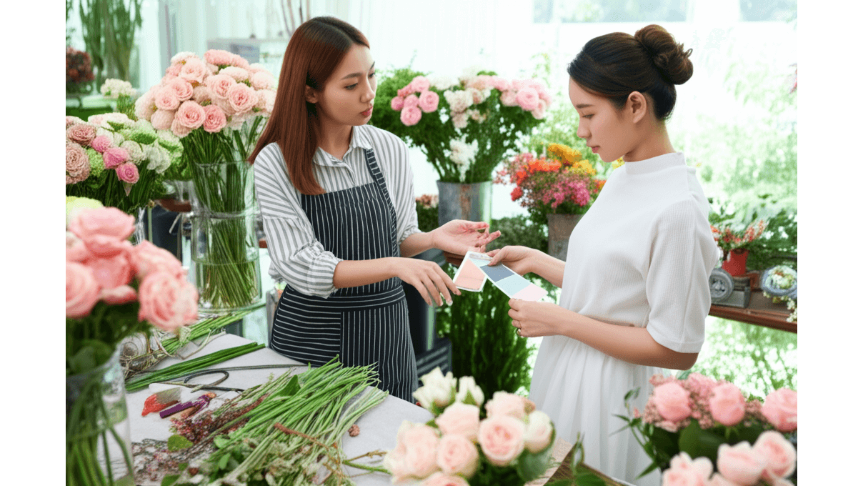 客製化捧花3步驟_與花藝師溝通_設計確認與製作流程