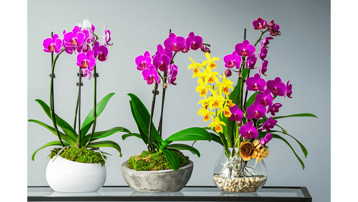 蘭花盆栽價格與搭配_3種花器_3種裝飾品_打造高質感送禮盆栽