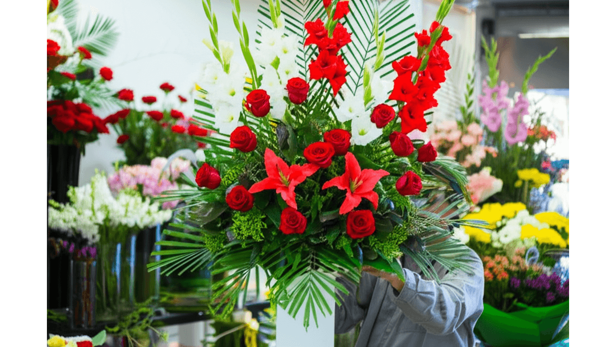 高架花籃3種常見花材_玫瑰_百合_劍蘭價格與場合寓意
