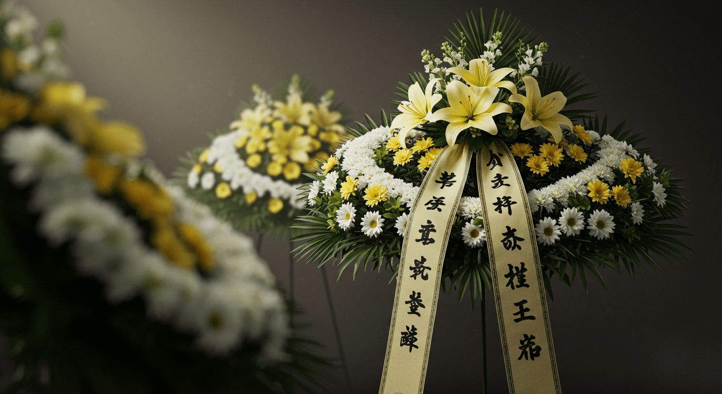 喪禮花籃完整指南：3種身份署名範例、花禮選購3重點與3大禁忌